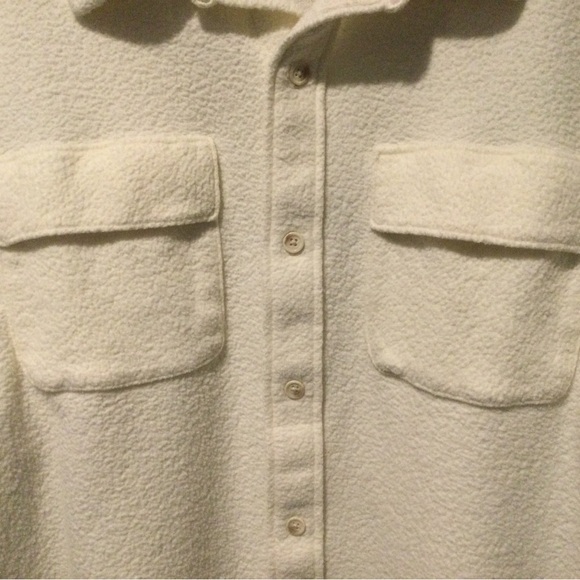 PINK by VICTORIA’S SECRET REVERSE FLEECE SHACKET CREAM/OFF WHITE LARGE - Picture 3 of 7